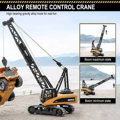 Huina 1572 1:14 RC Crawler Crane | Heavy-Duty Remote Control Construction Crane Toy