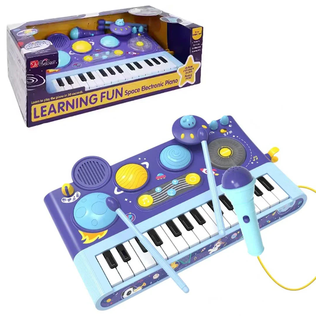 Early Learning Piano Keyboard Toy Infant Toys – Electronic Music Set with Microphone, Lights & Educational Modes for Kids & Toddlers - Jaiman Toys