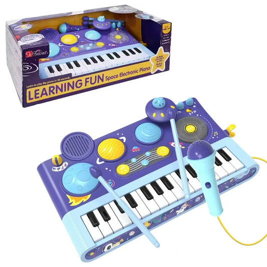 Early Learning Piano Keyboard Toy Infant Toys – Electronic Music Set with Microphone, Lights & Educational Modes for Kids & Toddlers - Jaiman Toys