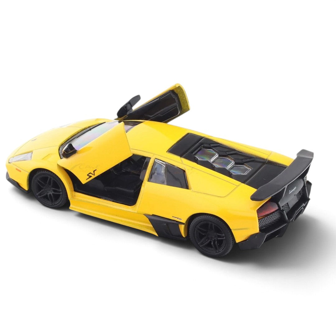 RMZ City Lamborghini Murciélago SV 1:32 Scale Die-Cast Model Car –  Collectible Supercar with Opening Doors, Pull-Back Action with 2 Variants