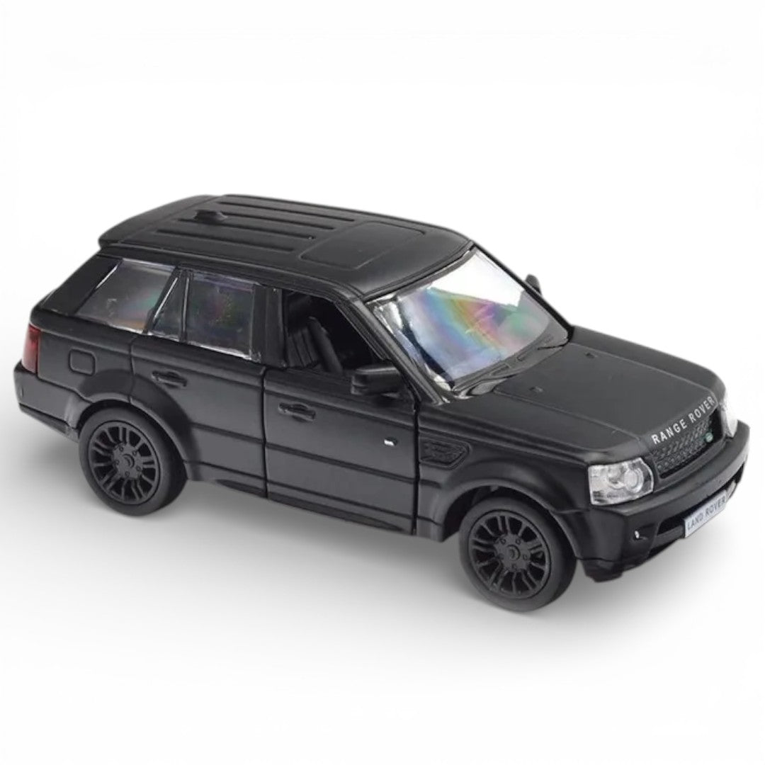 RMZ City 1:36 Land Rover Range Rover Sport Diecast Car Model – Matt Black | Openable Doors, Sound & Light