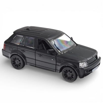 RMZ City 1:36 Land Rover Range Rover Sport Diecast Car Model – Matt Black | Openable Doors, Sound & Light