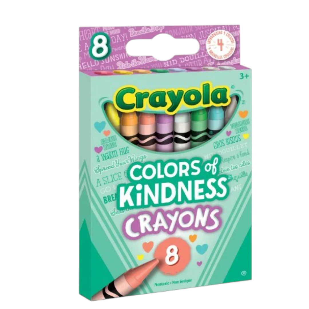 Crayola Colors of Kindness Crayons, 8 Count | Inspirational Coloring Crayons for Kids