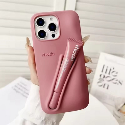 Fall Lip Case for iPhone 14, 15 & 16 Series – Soft Silicone Phone Cover with Lip Balm Included