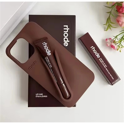 Fall Lip Case for iPhone 14, 15 & 16 Series – Soft Silicone Phone Cover with Lip Balm Included