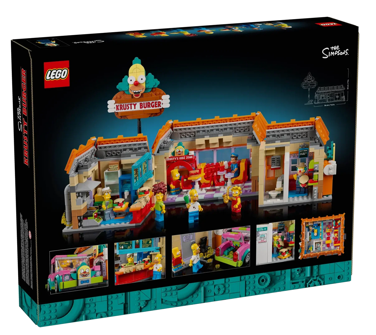 LEGO 10352 Icons The Simpsons: Krusty Burger  1,635Piece Adult Display Set