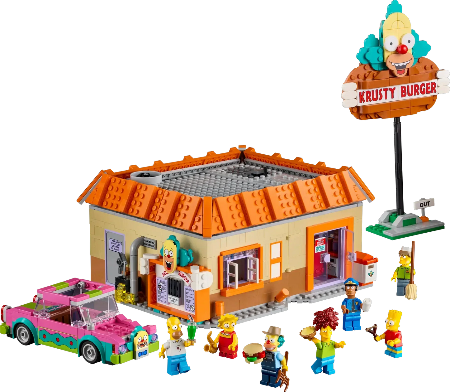 LEGO 10352 Icons The Simpsons: Krusty Burger  1,635Piece Adult Display Set