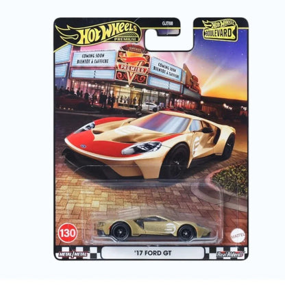 Hot Wheels Boulevard™ '17 Ford GT Yellow 1:64 Premium Die-Cast Car with Real Riders