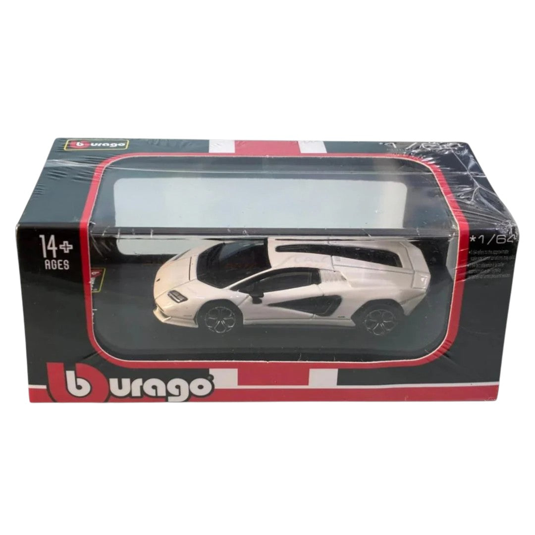 Bburago 1:64 Lamborghini Countach White Diecast Model Car
