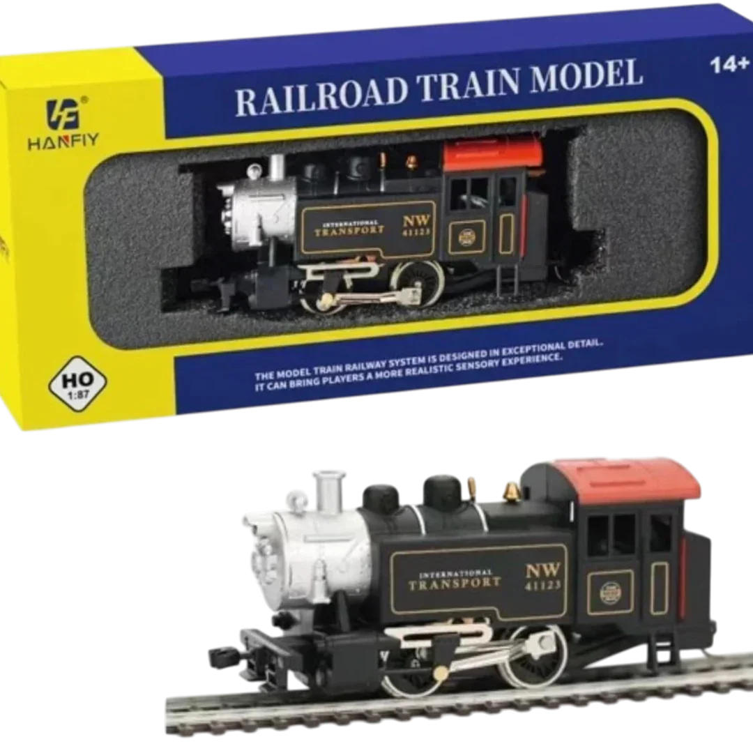 HANFIY 96100-A HO Scale 1:87 Steam Locomotive Model Train – Realistic Railroad Engine for Collectors