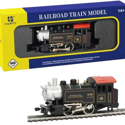 HANFIY 96100-A HO Scale 1:87 Steam Locomotive Model Train – Realistic Railroad Engine for Collectors