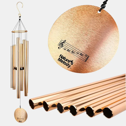 KallaG Wind Chimes 42 Inch Rose Gold – Premium Outdoor Tuned Aluminum Wind Chime for Garden & Balcony Decor