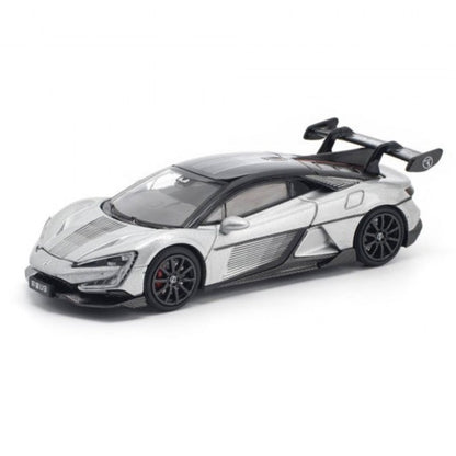 POP RACE 1:64 Yangwang U9 Silver PR64-442 | Official Licensed Electric Hypercar Diecast Model Car (BGX)