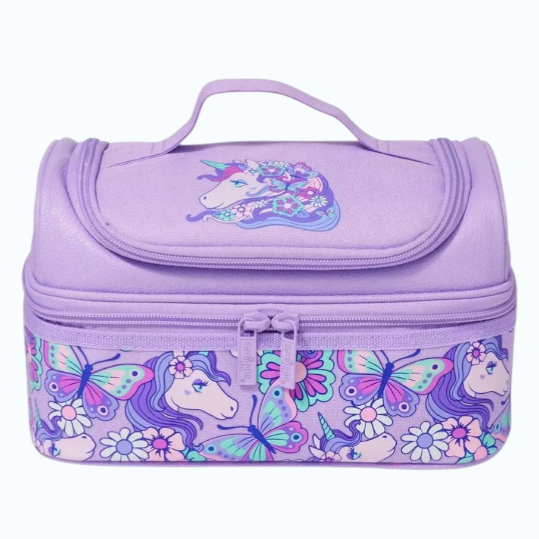 Smiggle Double Decker Lunch Bag for Kids – Insulated 2 Compartment School Lunch Box