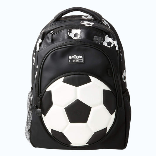 Smiggle Soccer Kids Backpack 42cm | Football Theme School Bag with Multiple Compartments