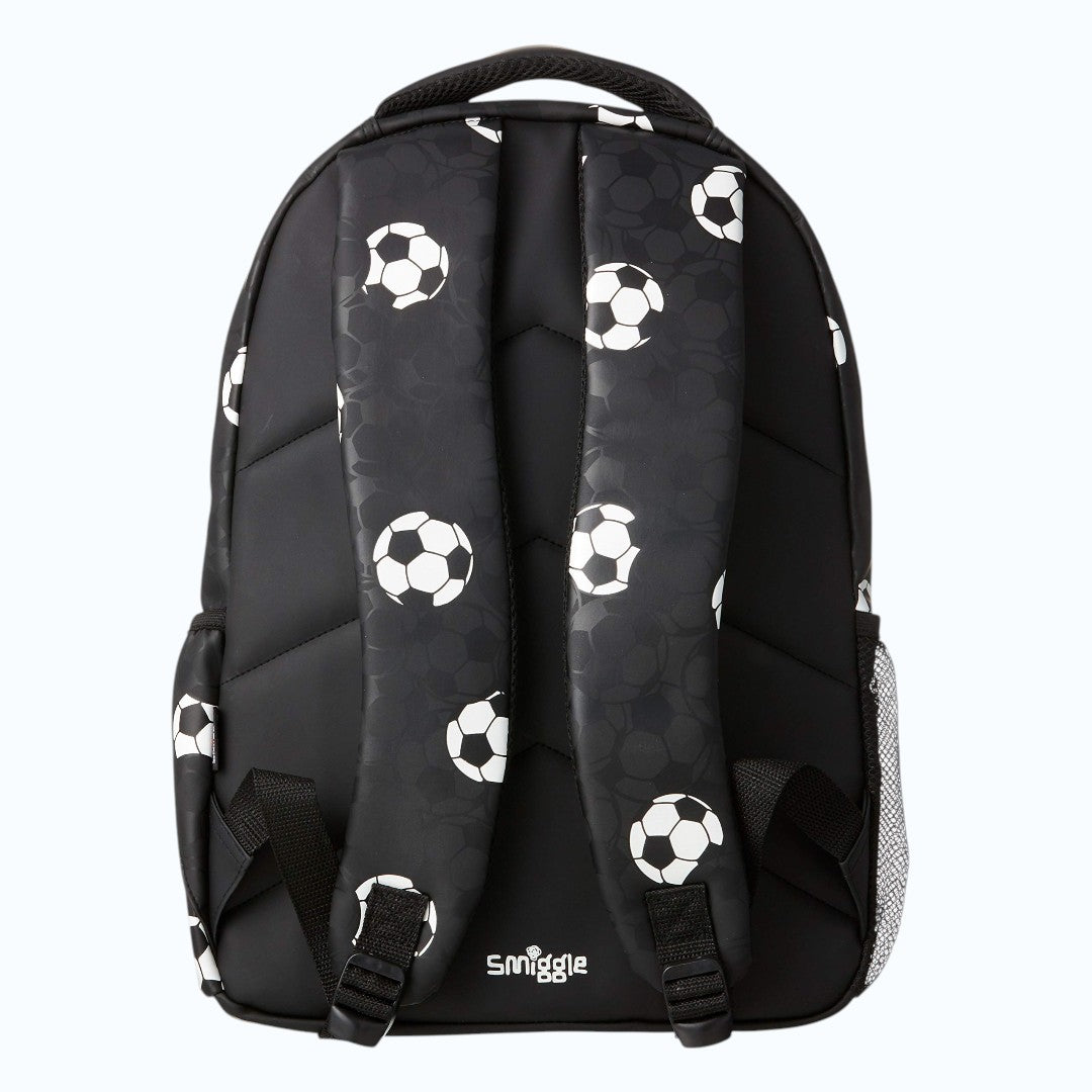 Smiggle Soccer Kids Backpack 42cm | Football Theme School Bag with Multiple Compartments