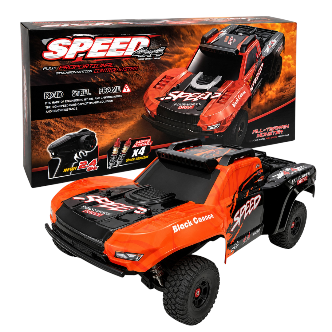 RC Off-Road Monster Truck 1:8 Scale 4WD with 2.4GHz Full Proportional Remote Control | High-Speed Short Course Racing Car, Independent Suspension & Rugged All-Terrain Tires for Adults