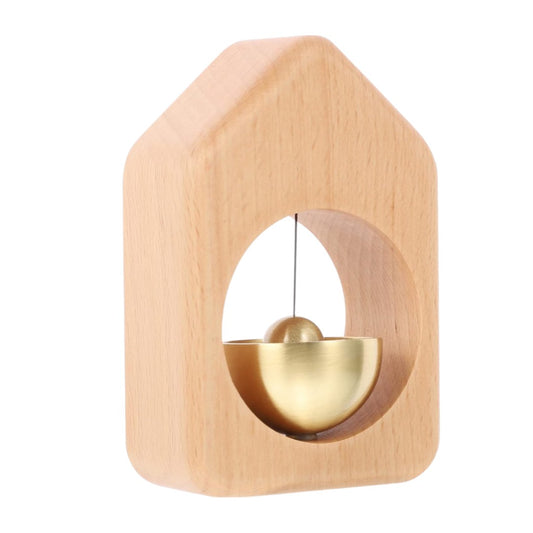 Modern Wooden Balance Sculpture with Hanging Metal Bowl – Decorative Desk Ornament & Home Décor Accent