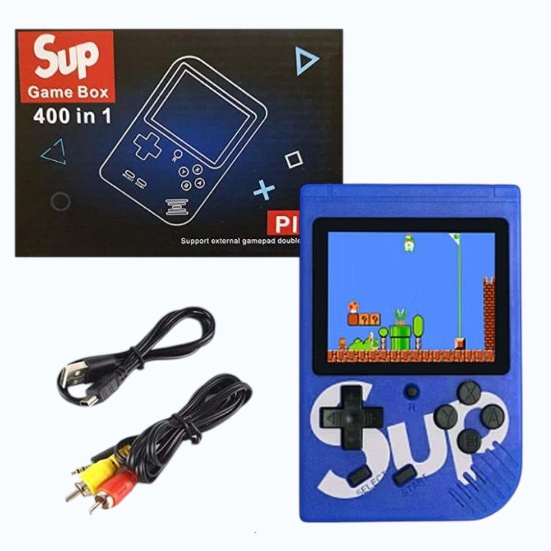 SUP Game Box 400 in 1 Plus Handheld Retro Gaming Console with Built-in Games, Rechargeable Battery & TV Output 🎮