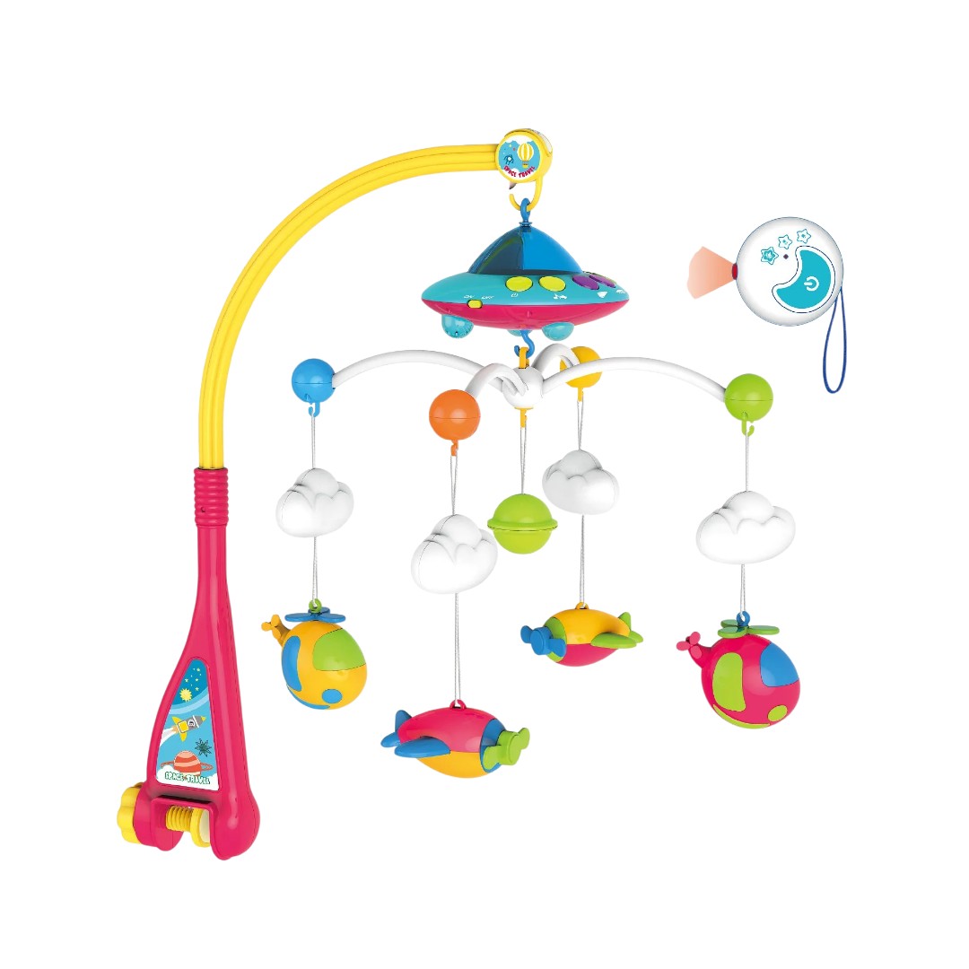 Huanger Dreamful Mobile Baby Crib Mobile – Musical Rotating Cot Mobile with Hanging Toys (0+ Months)
