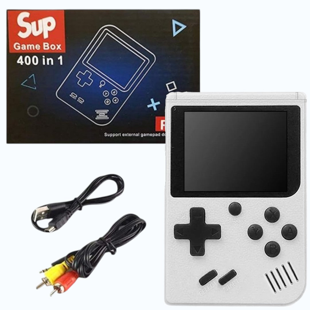 SUP Game Box 400 in 1 Plus Handheld Retro Gaming Console with Built-in Games, Rechargeable Battery & TV Output 🎮