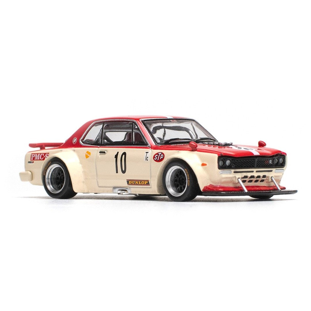 POP RACE 1:64 Skyline GT-R V8 Drift Hakosuka Red & White PR64-075 | Official Licensed Diecast Model Car (BGX)