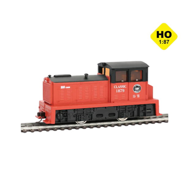 HO Scale 1:87 Diesel Locomotive Model Train – Classic Red Railroad Engine Collectible