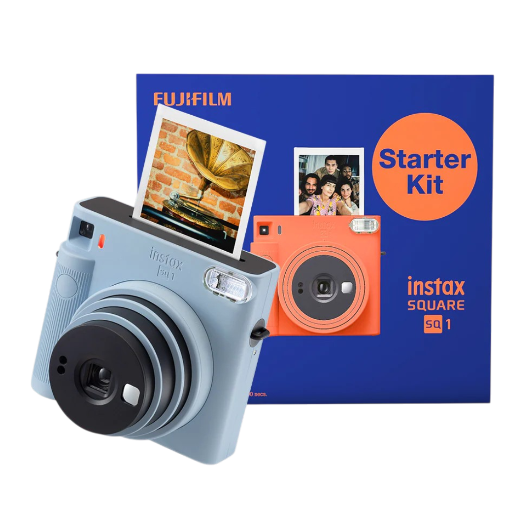 Fujifilm Instax Square SQ1 Instant Camera Starter Kit – Glacier Blue