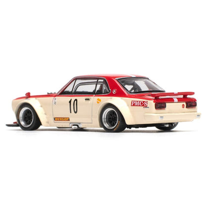 POP RACE 1:64 Skyline GT-R V8 Drift Hakosuka Red & White PR64-075 | Official Licensed Diecast Model Car (BGX)