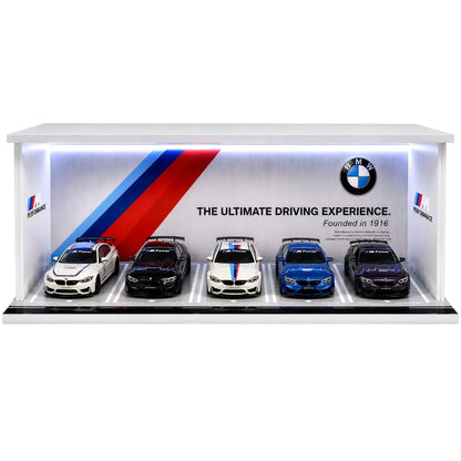 M-COOL 1:64 BMW Livery Parking Lot Garage Diorama with LED Light | Premium Diecast Display Case