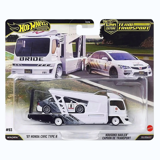 Hot Wheels Premium Car Culture Team Transport ’07 Honda Civic Type R & Kousoku Hauler