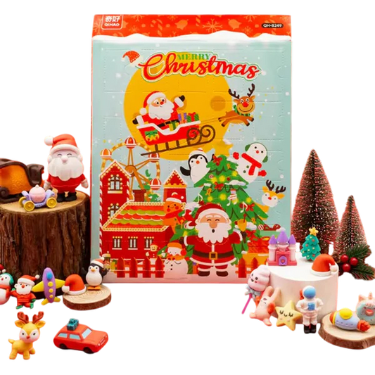 Merry Christmas Advent Calendar Toy Set | 24 Surprise Mini Figures – Holiday Countdown Gift for Kids