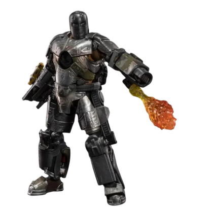 ZD Toys Iron Man MK 1 – 7-Inch Action Figure with Hall of Armor | Hologram Light-Up Display | Marvel 1:10 Collector Edition