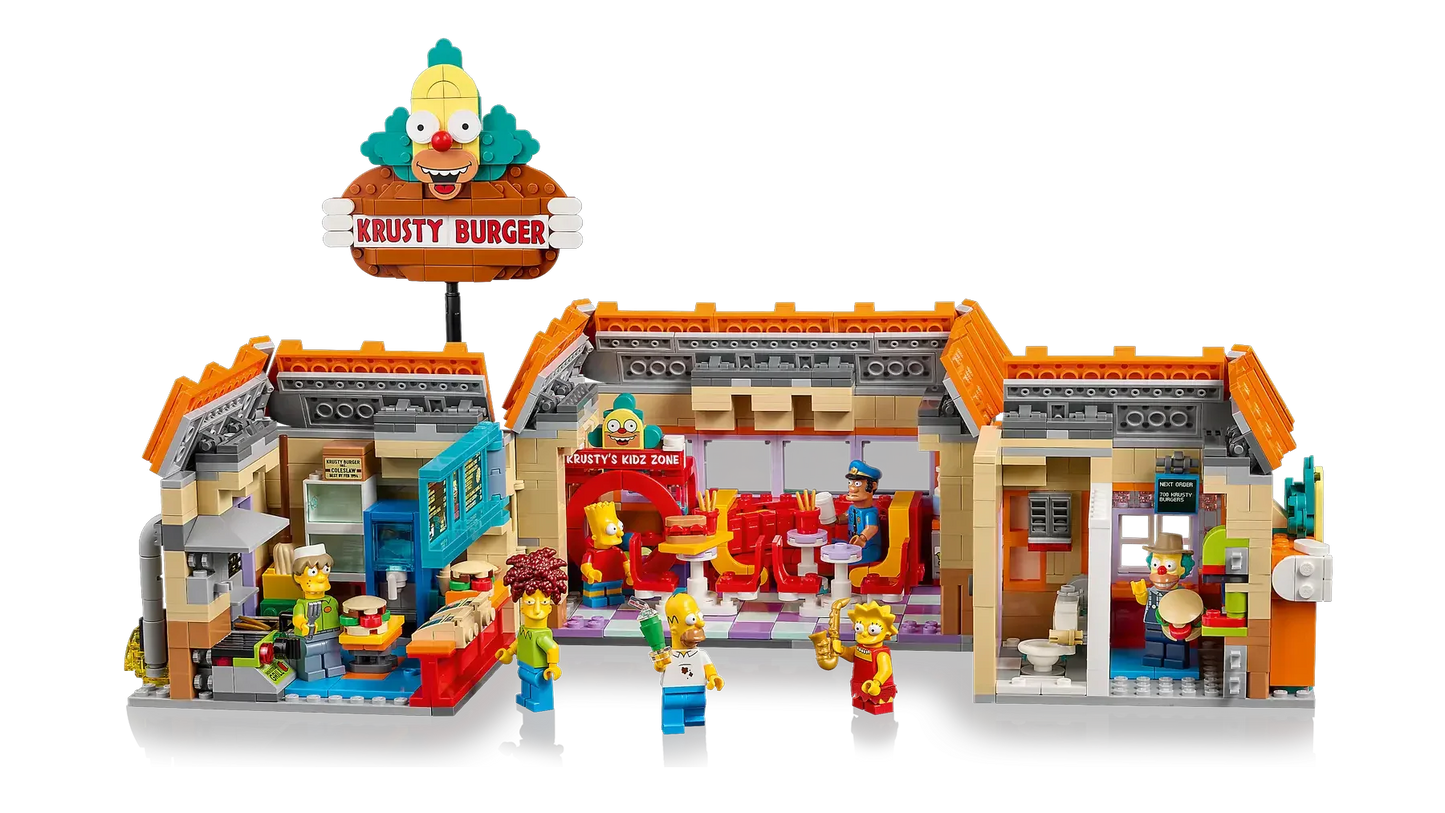 LEGO 10352 Icons The Simpsons: Krusty Burger  1,635Piece Adult Display Set