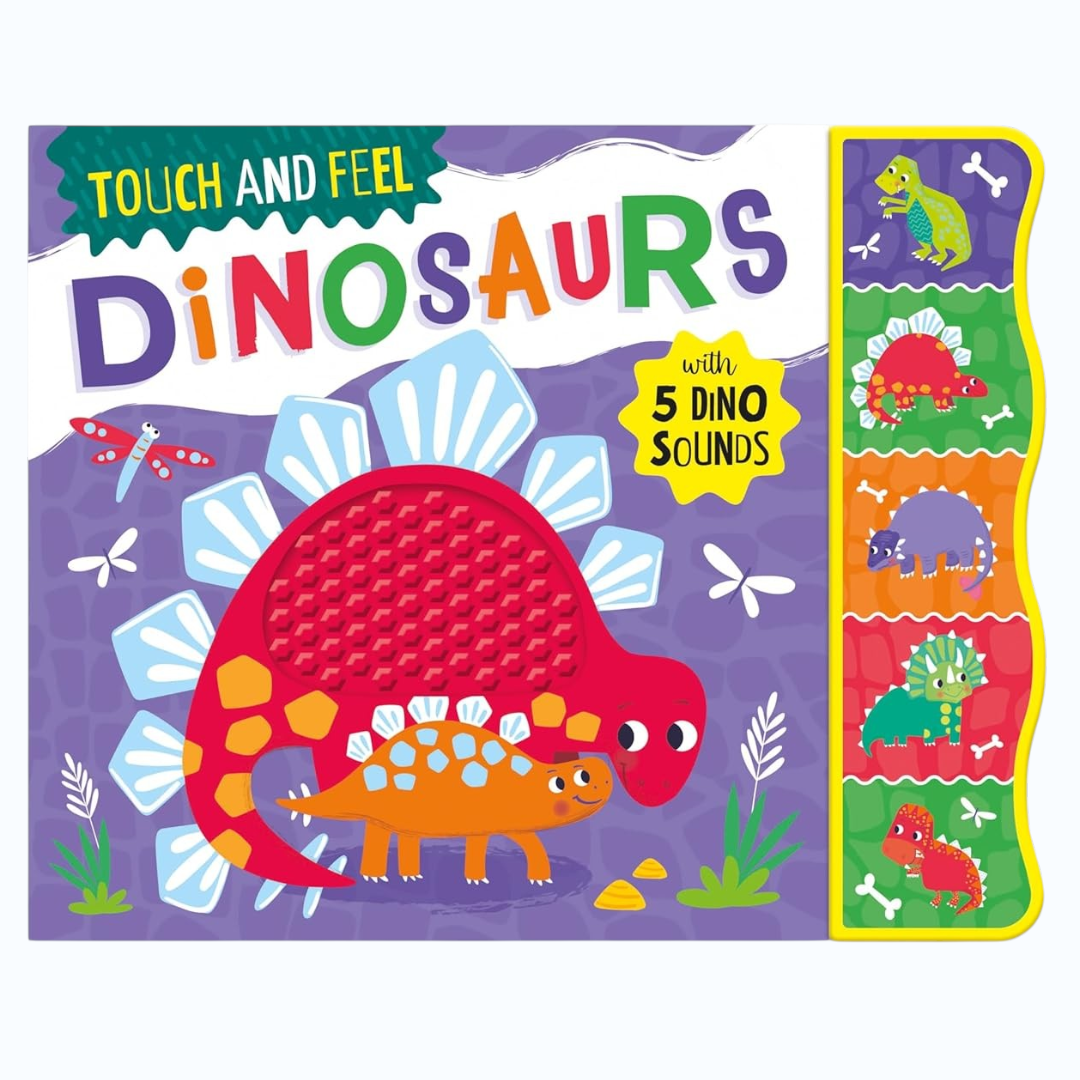 North Parode Touch & Feel Dinosaurs Sound Board Book for Kids with 5 Dino Sounds