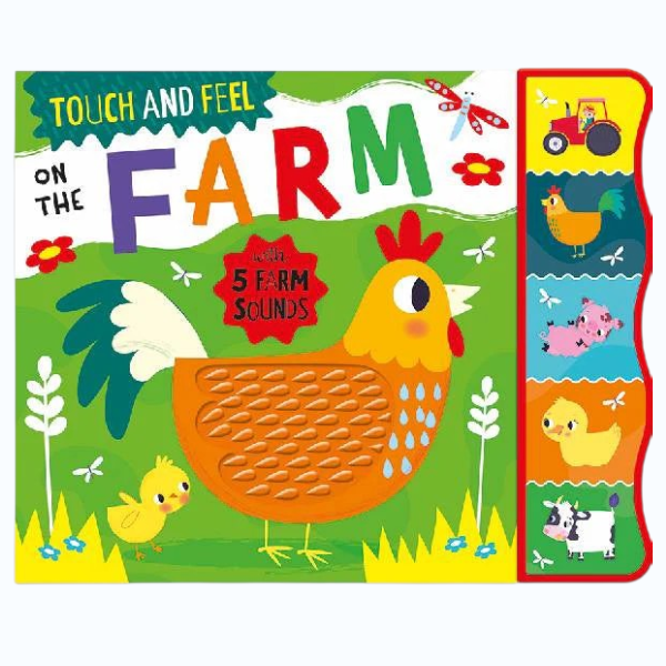 NORTH PARODE Touch & Feel On The Farm Sound Board Book for Kids with 5 Farm Sounds