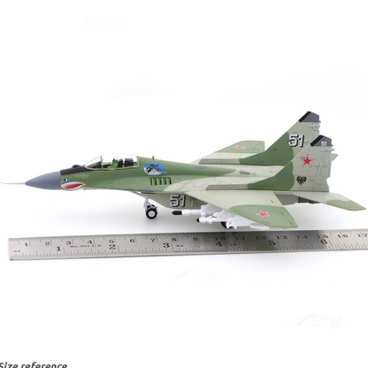 MiG-29 Fulcrum Russian Fighter Jet 1:100 Diecast Military Aircraft Model with Display Stand | Collectible Plane