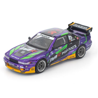 POP RACE 1:64 EVA RT Test Type-01 Pandem S13 PR64-432 | Evangelion Racing Diecast Model Car (BGX)