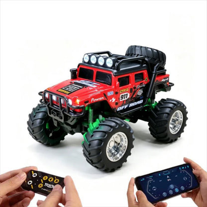 TRASPED HG4-525 Mini RC Off-Road Rock Crawler Truck – Metal Body, 2.4GHz Remote & App Control, LED Lights