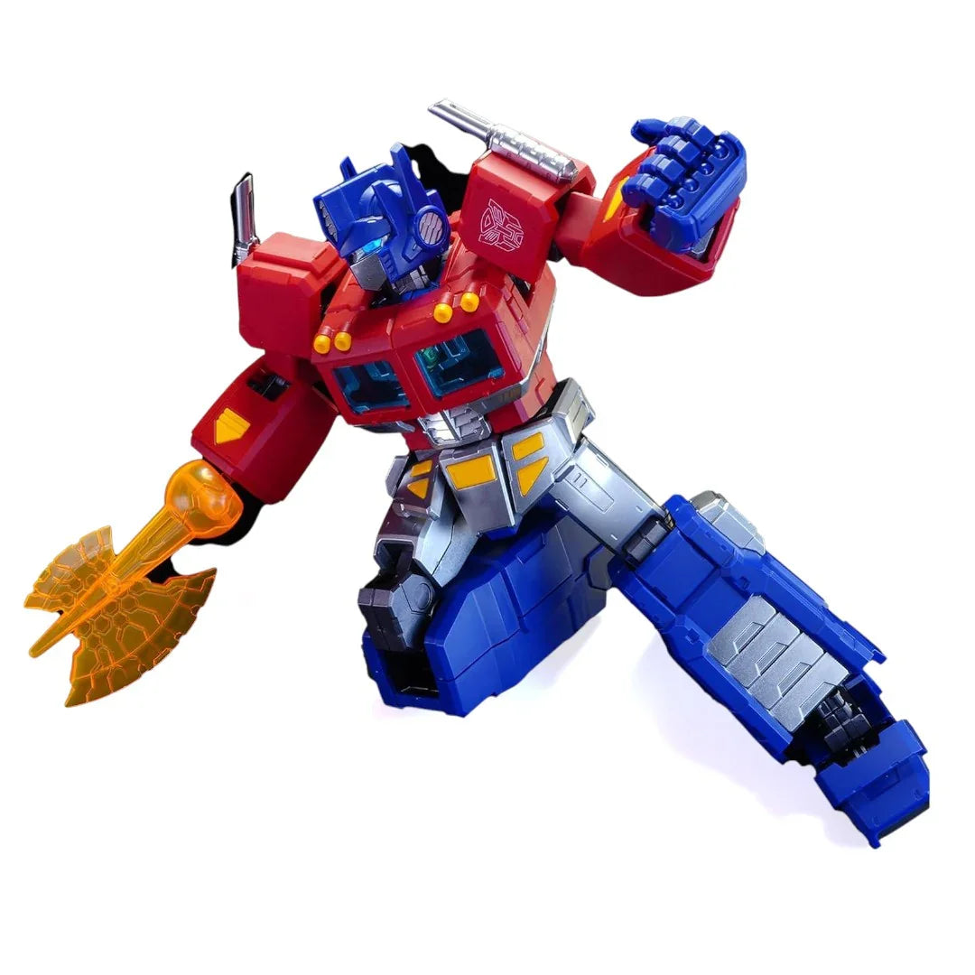 BLOKEES Transformers Action Edition G1 Optimus Prime Model Kit | 45-Point Articulated -7Inch Buildable Figure with Light Module & Accessories