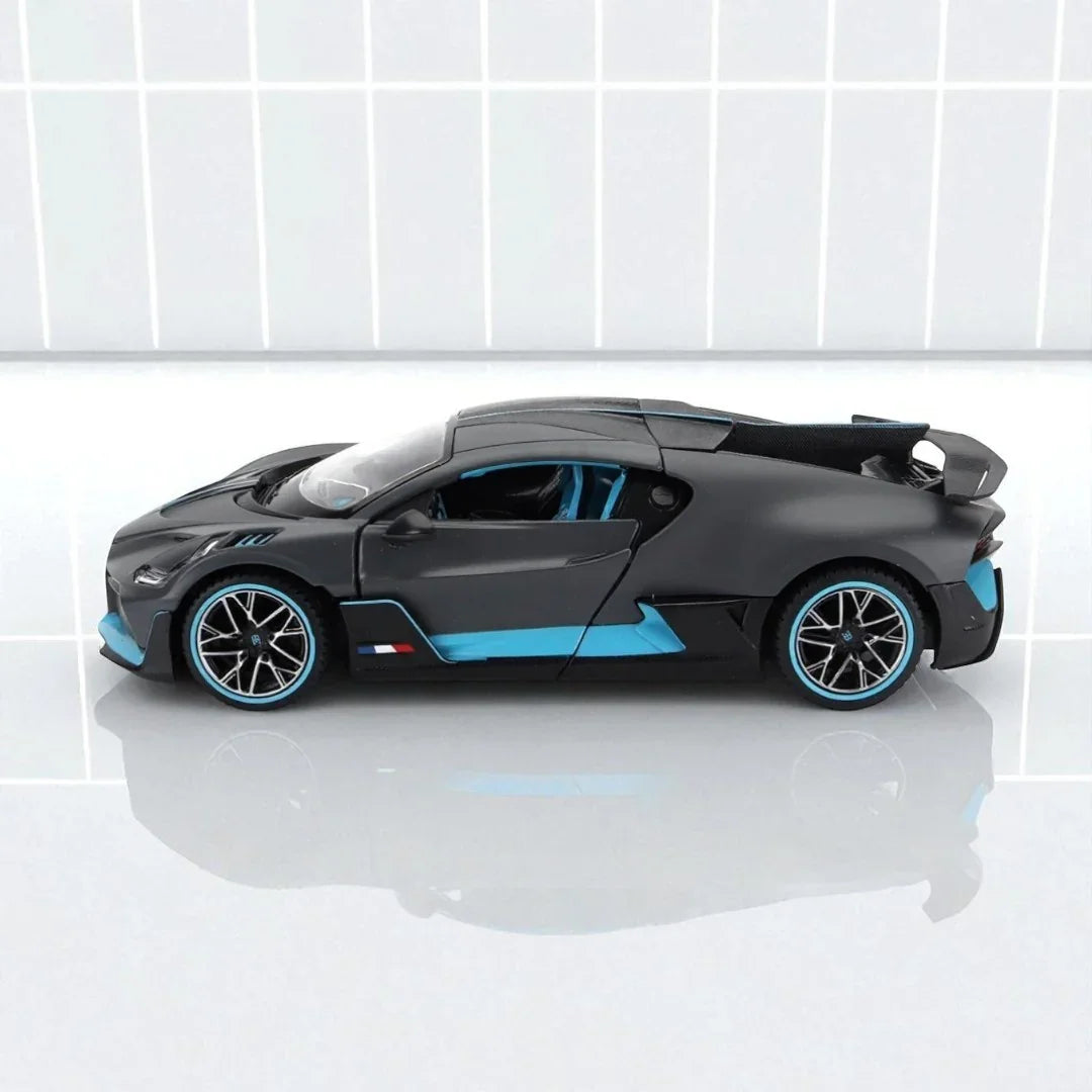 Rastar 1:24 Bugatti Divo Die-Cast Car Model – Grey Pull-Back Action with Lights & Sound (63900) - Jaiman Toys