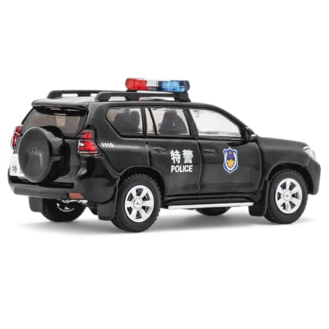 Toyota Land Cruiser Prado 150 – S.W.A.T Version (Black) | 1:64 Diecast Model Car