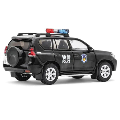 Toyota Land Cruiser Prado 150 – S.W.A.T Version (Black) | 1:64 Diecast Model Car