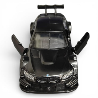 MSZ 1:42 BMW M3 DTM Die-Cast Model Car – Black | Pull Back, Openable Doors (67318S)
