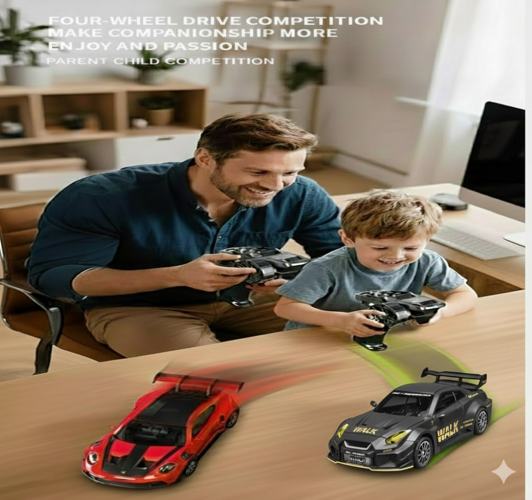 Hstar 1:43 RC Drift Car 2.4GHz 4WD Alloy 20 km/h High-Speed RC Racing Car with Gyro