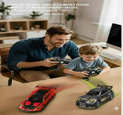 Hstar 1:43 RC Drift Car 2.4GHz 4WD Alloy 20 km/h High-Speed RC Racing Car with Gyro