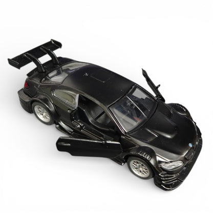 MSZ 1:42 BMW M3 DTM Die-Cast Model Car – Black | Pull Back, Openable Doors (67318S)