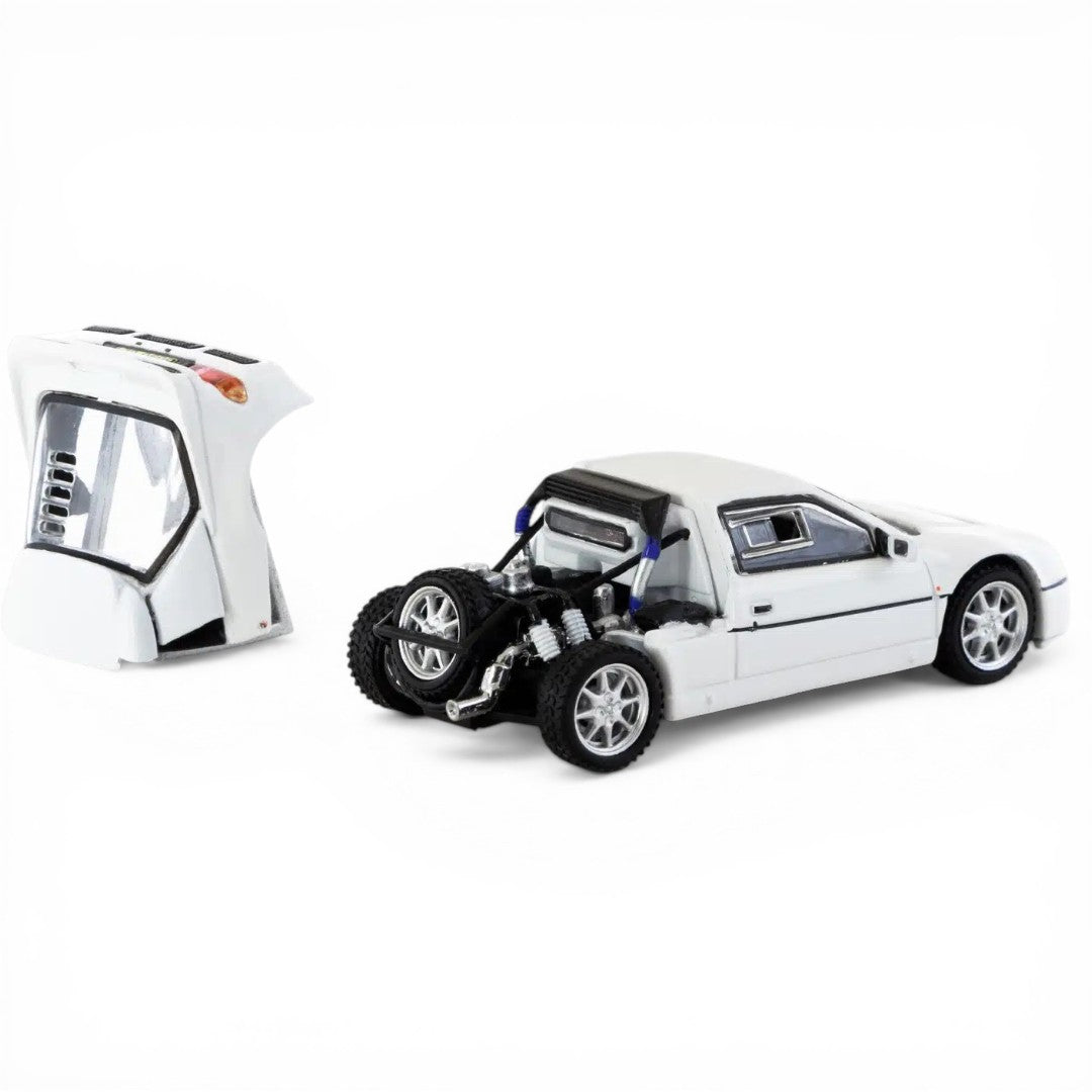 Tarmac Works 1:64 Ford RS200 White Diecast Car with Removable Bonnet (T64P-001-WH) – Detailed Collectible Model
