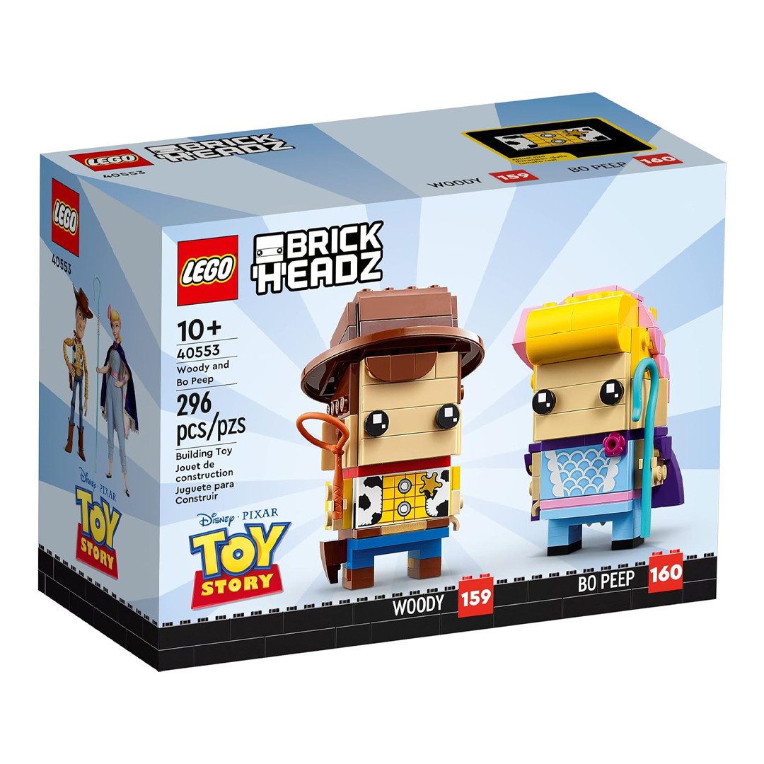 LEGO 40553 BrickHeadz Woody and Bo Peep - Toy Story, (296 Pieces)