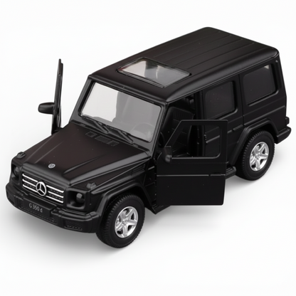 MSZ 1:42 Mercedes-Benz G 350d Die-Cast Model Car – Matt Black | Pull Back, Openable Doors(67356)